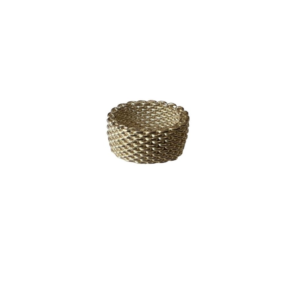 Tiffany & Co. Somerset Mesh Ring Sterling Silver 925. #1157